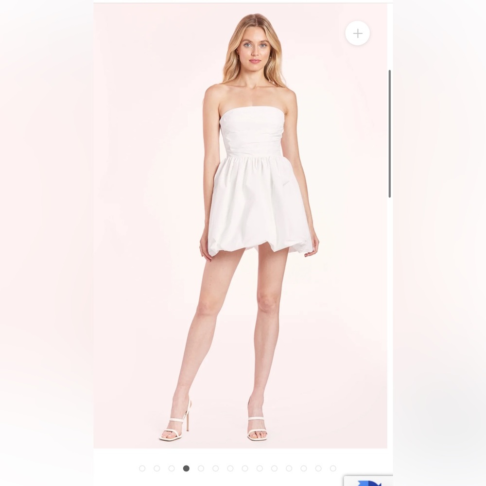 White Oscar Ruched Top mini dress